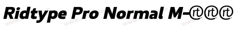 Ridtype Pro Normal M字体转换